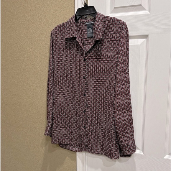 Anthropology by Chelsea & Theodore women collared blouse size XL - Picture 3 of 7
